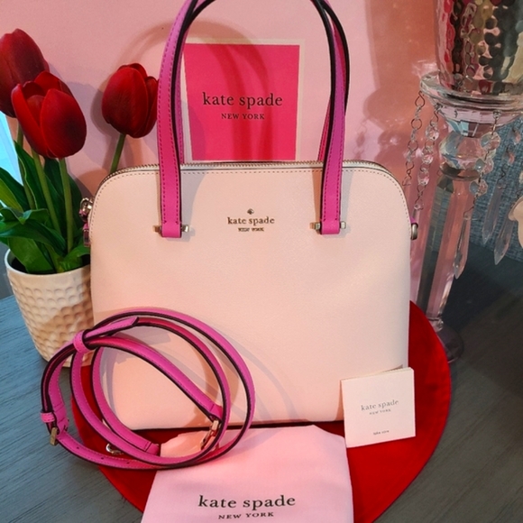 kate spade Handbags - Kate Spade NWOT Hot Pink & Light Pink w/ Crossbody Strap